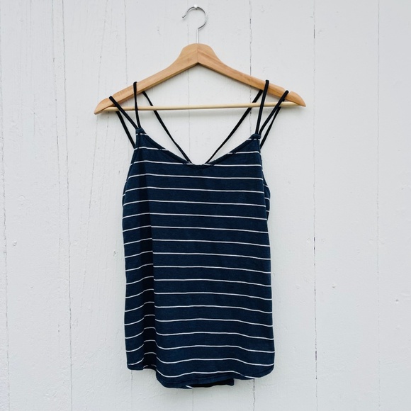 Lululemon Striped Cami Tank | Size Small | Navy & White | Crisscross Back - Picture 1 of 5